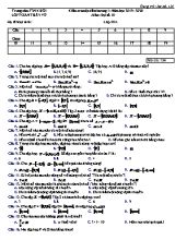 Bộ đề kiểm tra 1 tiết Chương I môn Đại số Lớp 10 - Năm học 2019-2020 - Trung tâm Tín Khôi